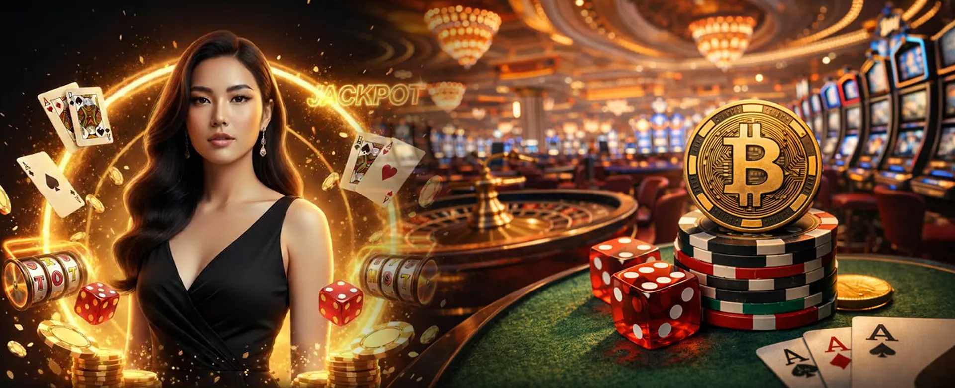 Sinagph Com online casino hero image with gaming elements